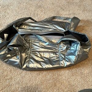 Silver Nike yoga Gym bag